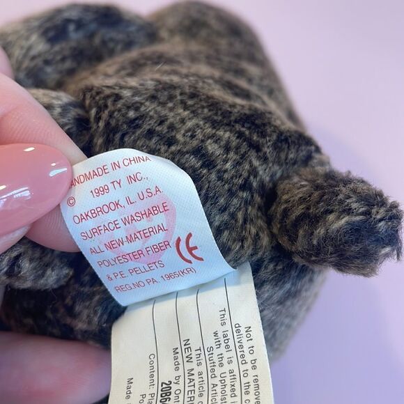 Slowpoke the Sloth TY Original 1999 Beanie Baby Sloth Retired Good Condition 9” - Picture 7 of 7